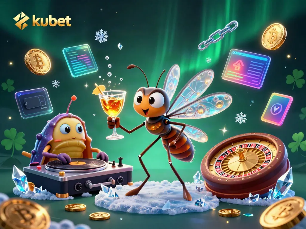 Kubet showcases a lively 3D casino scene featuring whimsical characters and vibrant gaming elements.