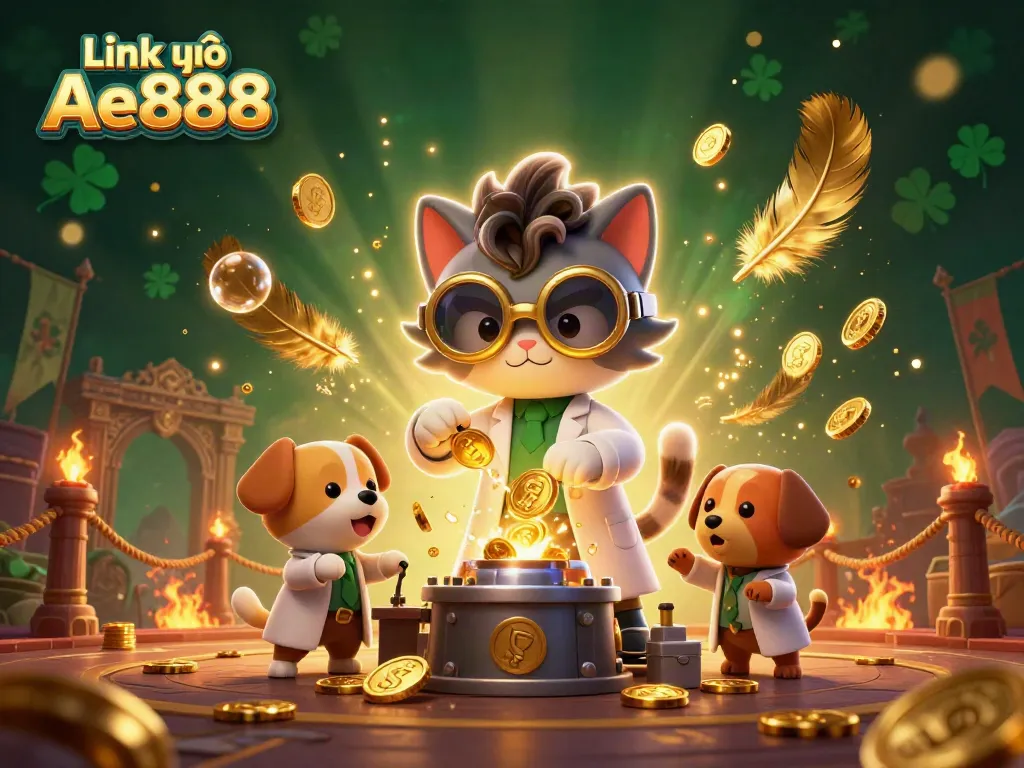 Betting adventure with golden coins in action at Link vào Ae888 casino.