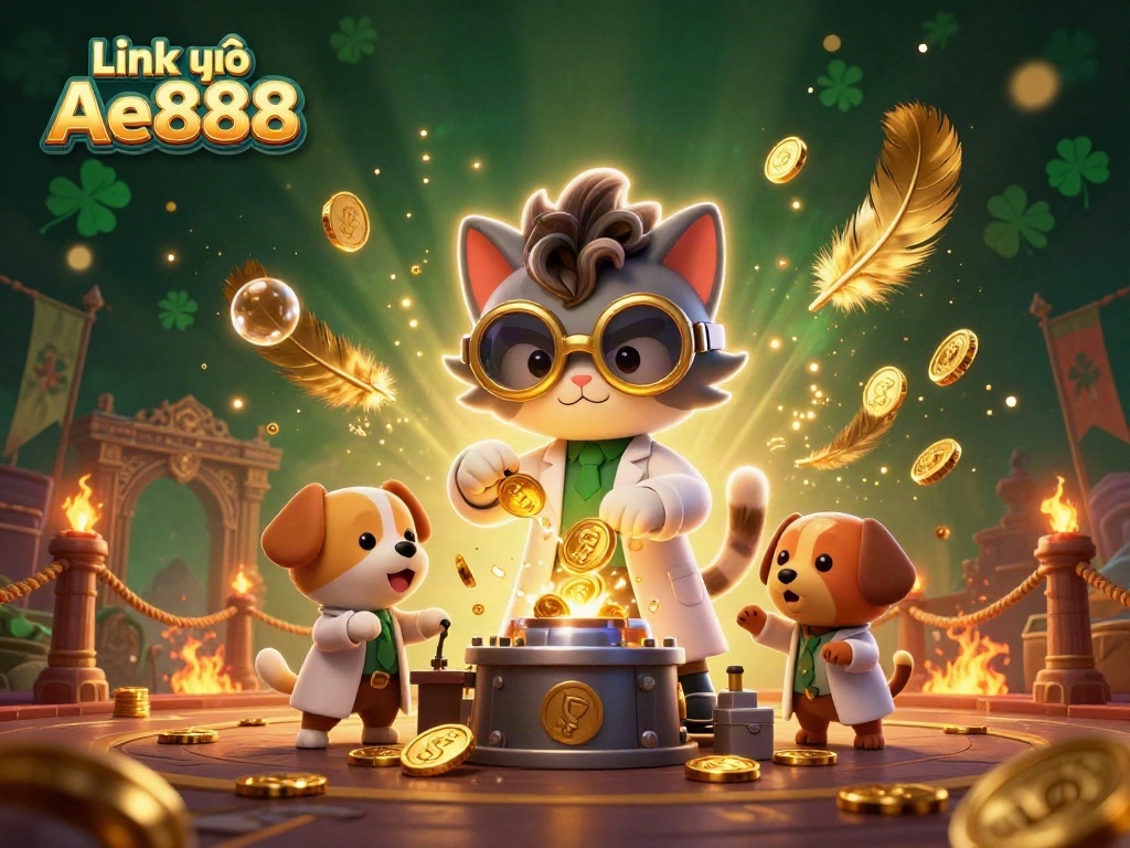 Betting adventure with golden coins in action at Link vào Ae888 casino.