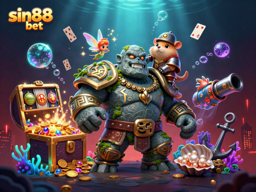 Engage with sin88 bet for thrilling gaming experiences featuring a golem, fairy, and hamster knight